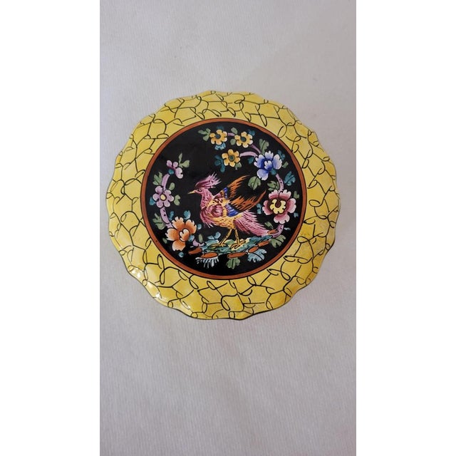 Clamecy roger colas earthenware candy box. Height 4 cm ++ Diameter 11.3 cm. In good condition with usual traces of use and...