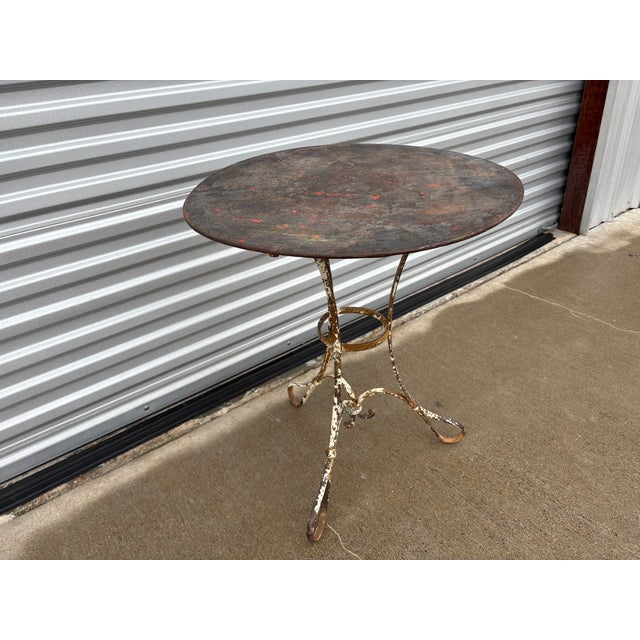 1920s French Wrought Iron Bistro Table or Garden Table For Sale - Image 11 of 12