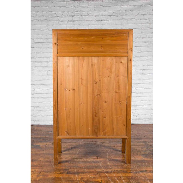 Chinese Early 20th Century Lacquered Armoire With Gilt Carved Warrior Motifs For Sale - Image 11 of 18