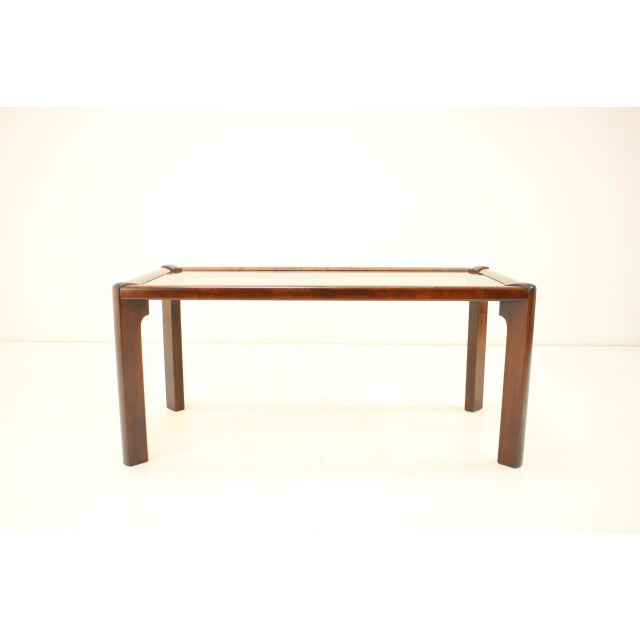 -Made of wood and glass -Smoke glass -Good original condition -The glass bears signs of use. This piece is attributed to...