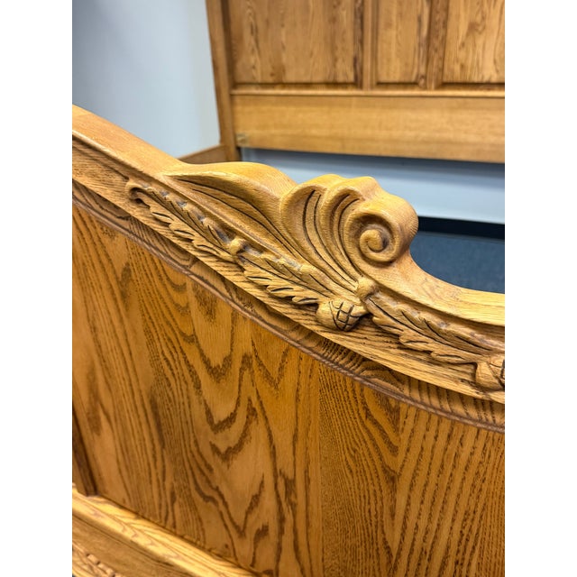 Vintage Oakwood Interiors Carved King Size Bed For Sale - Image 4 of 12