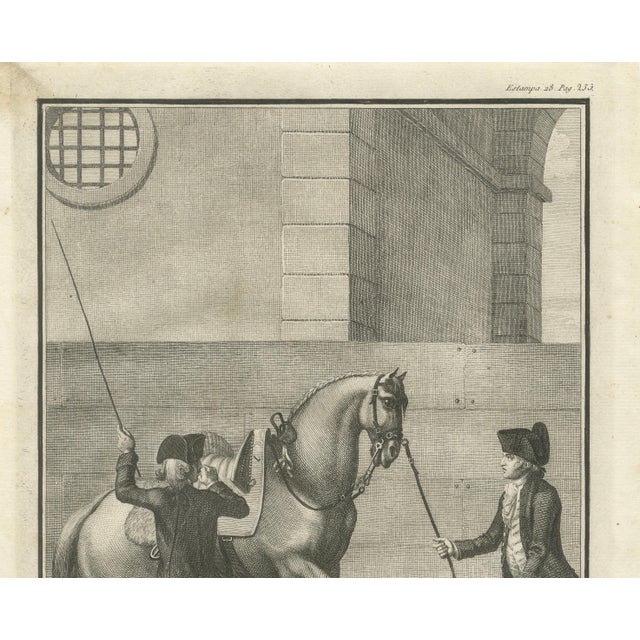 Gaspar Fróis Machado, Equestrian Training Horsemanship, 1790, Engraving, Set of 3 For Sale - Image 13 of 15