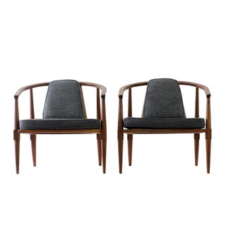 Mid-Century Round Chairs - Pair For Sale