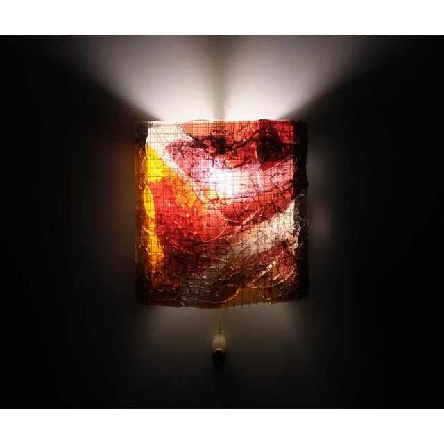 Van Tetterode Art Glass Amsterdam Wall Lamp, 1958 For Sale - Image 6 of 11
