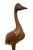 Mid-Century Modern Vintage Hand-Carved Teak Wood Crane Shorebird Sculpture – 37" For Sale - Image 4 of 12
