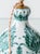 Delvert Teal Botanical Ceramic Table Lamp from Royal Delft, 1970 For Sale - Image 12 of 15