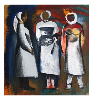 Aleksandr Rodin, Birth of the Lamb, 1970s, Oil on Cardboard