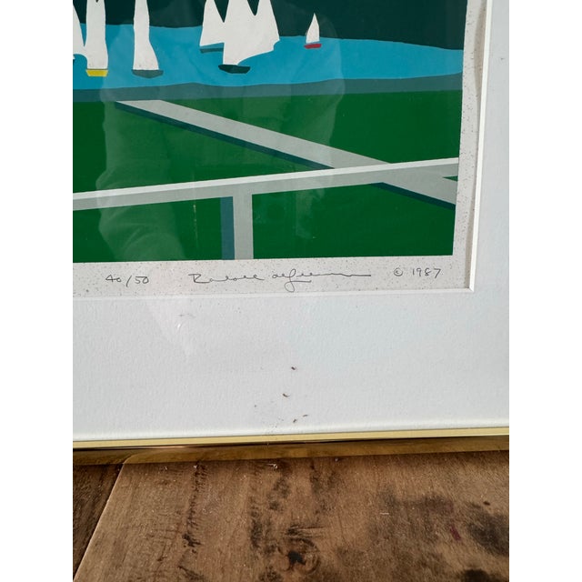 Paper Pair of 1987 Signed Limited Edition Regatta Serigraphs For Sale - Image 7 of 12