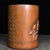 1990s Hand-Carved Bamboo Brush Pot With Pomegranate Motif For Sale - Image 5 of 9