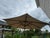 Brown Jordan Roma Table Frame and Weighted Umbrella Base With Canvas Umbrella For Sale In Philadelphia - Image 6 of 15