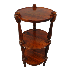 1970s Ethan Allen Knotty Pine Three Tier Plant Stand Etagere