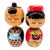 Vintage Japanese Wedding Kokeshi Dolls – Hanayome Bride & Mubuko Groom Folk Art Pair, Hand-Painted Wood For Sale
