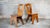 Pair architectural vernacular dining chairs from the 1970s European studio craft movement, styled in the manner of Pierre...