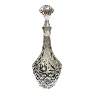 1930s Art Deco Scandinavian Cut Crystal Decanter Attributed to Simon Gate for Orrefors For Sale