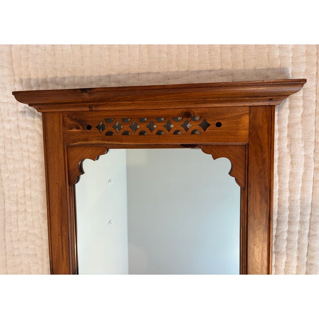 Brown Pennsylvania House Cherry Wood Cornice Top Mirror For Sale - Image 8 of 12