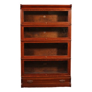 Bookcase in Oak with Drawers by Globe Wernicke, 1890s For Sale