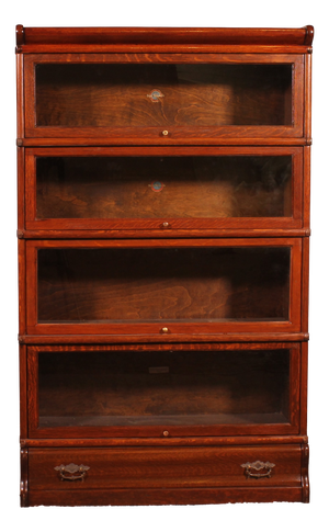 Bookcase in Oak with Drawers by Globe Wernicke, 1890s