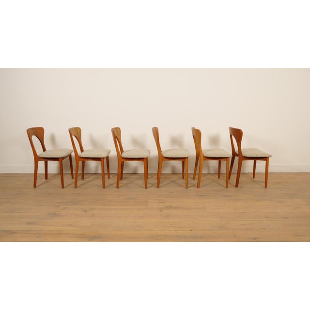 Brown Teak Peter Dining Chairs by Niels Koefoed for Koefoeds Hornslet, Set of 6 For Sale - Image 8 of 16