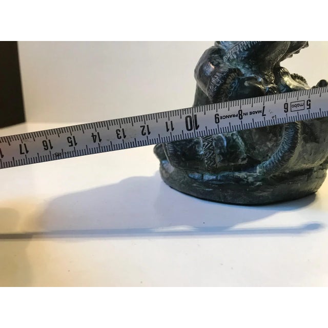 Stone Carved Stone Wrestling Eskimos by A Wolf for The Wolf Sculptures, 1970s For Sale - Image 7 of 11