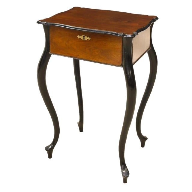 Biedermeier Period Rococo Revival Work Table For Sale