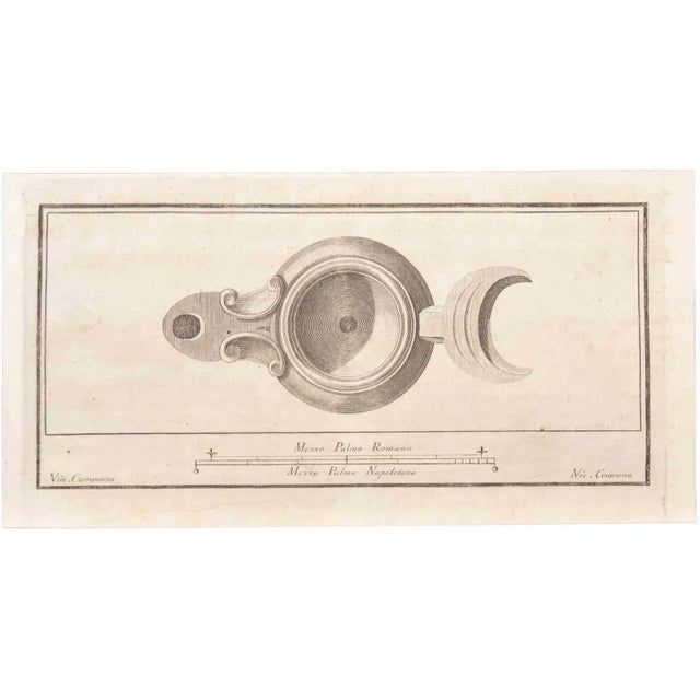 Oil lamp is an etching realized by niccolò cesarano (1740-1815). The etching belongs to the print suite “antiquities of...