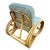 1950s Restored Mid-Century 3/4 Round Pretzel Arm Rattan Lounge Chair Set For Sale - Image 10 of 18