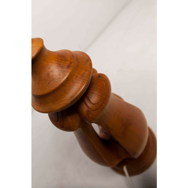Vintage Wood Table Lamp, 1960s For Sale - Image 12 of 18