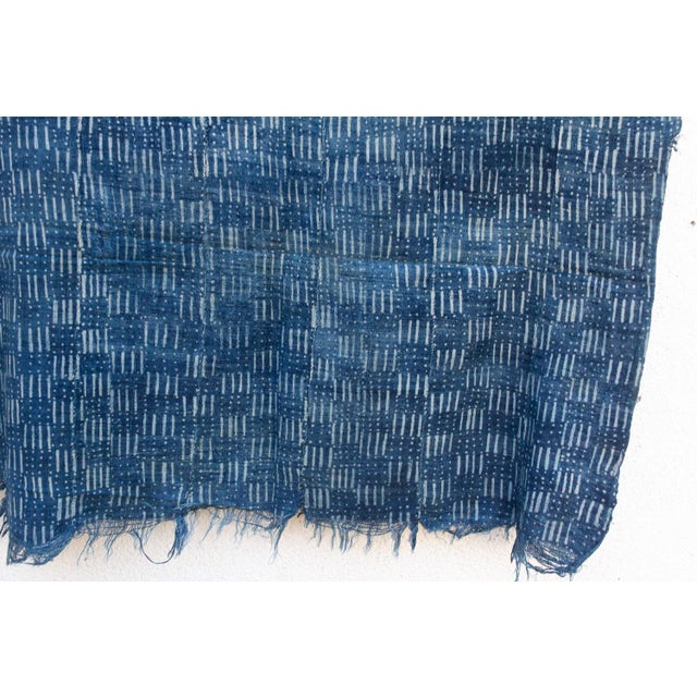 African Kanaga Indigo Mud Cloth Throw For Sale - Image 3 of 6