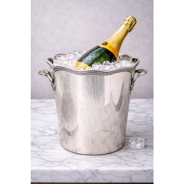 Antique French Silverplate Champagne Bucket For Sale In Los Angeles - Image 6 of 7