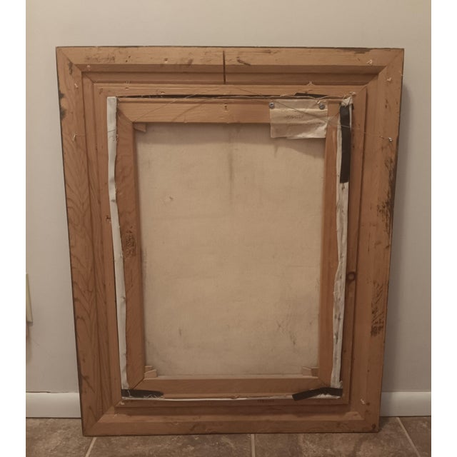 Impressionist Mid 20th Century The Blind Florist, Original Oil on Canvas Painting by Noted Artist Jessie Larson, Framed For Sale - Image 3 of 7