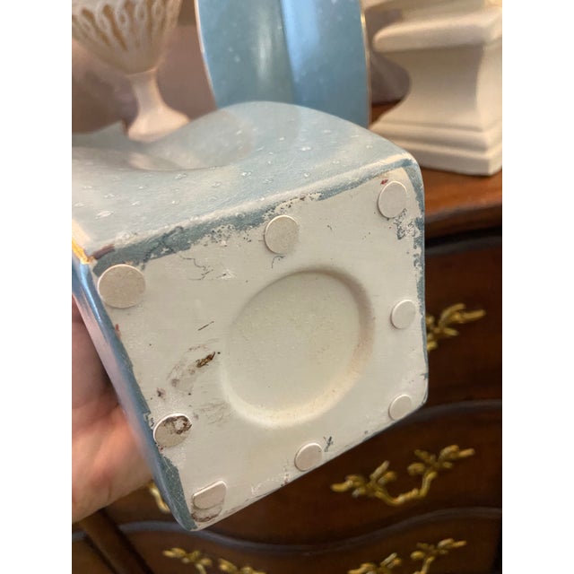 2010s Large Contemporary Turquoise Soft Blue Sculptural Vases, a Pair For Sale - Image 5 of 7