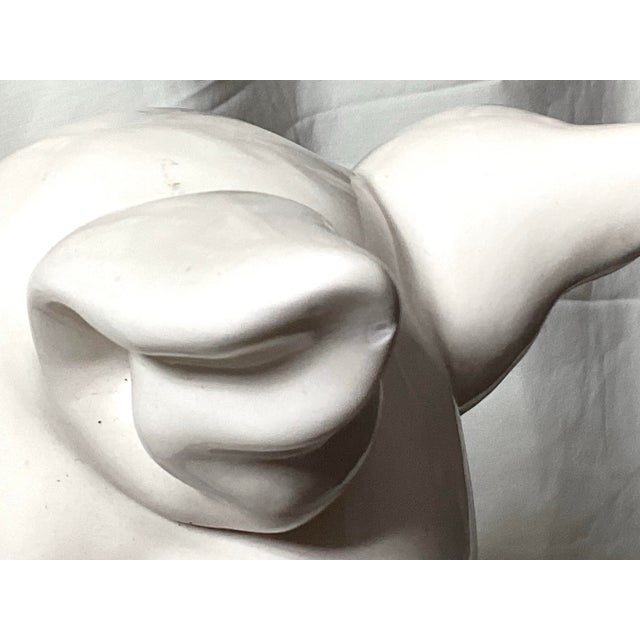 White 1960s Large Tall Ceramic Whippet Greyhound Dog 28” Tall For Sale - Image 8 of 12