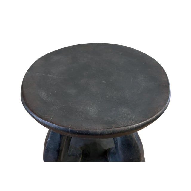 African Vintage Carved Wood Milk Stool Hehe Gogo People Tanzania 11" H For Sale In New York - Image 6 of 7