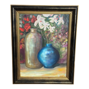 Original Still Life Oil Painting Signed & Framed