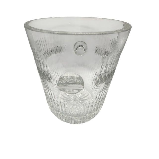 Glass Vintage French Cut Crystal Champagne Bucket For Sale - Image 7 of 12