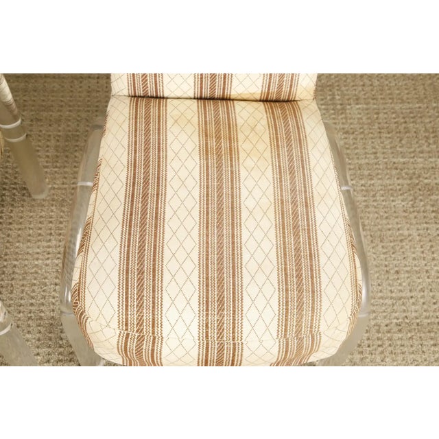Set of Five Lucite Waterfall Dining Chairs by Hill Manufacturing, 1980s For Sale In Los Angeles - Image 6 of 18