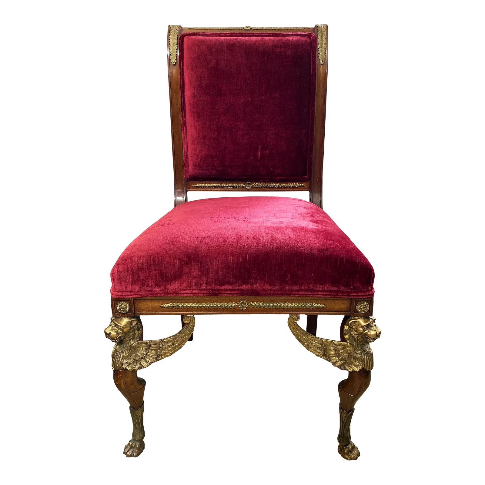 19th French Empire Chair With Bronze Mounts Chairish