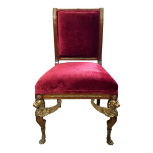 19th French Empire Chair With Bronze Mounts