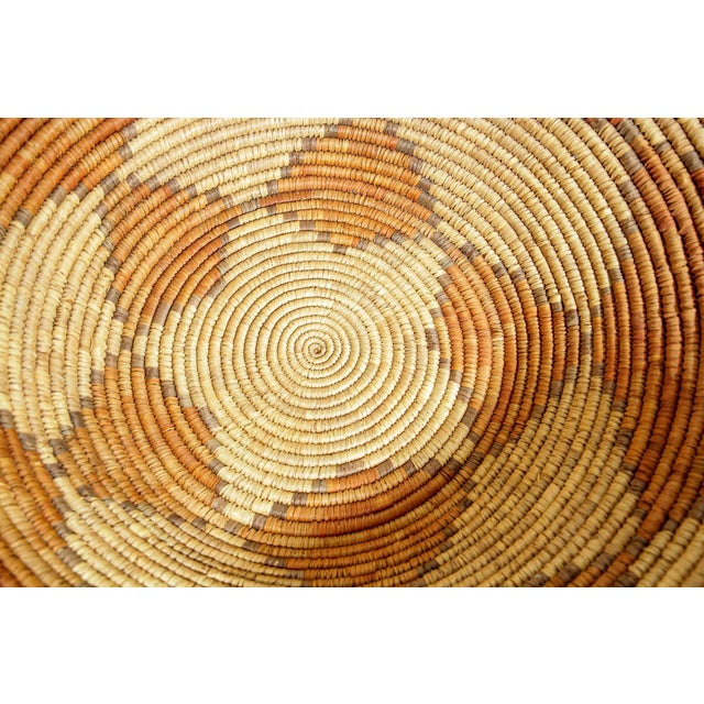 Large American Western Basket Vintage Woven Reed 1950s For Sale - Image 11 of 12