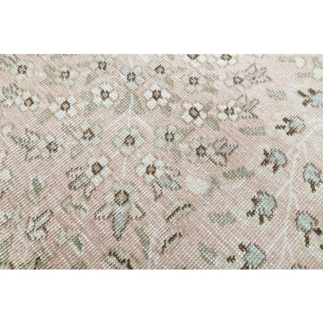 Beige 1970s Vintage Persian Handmade Wool Cotton Beige Area Rug For Sale - Image 8 of 11