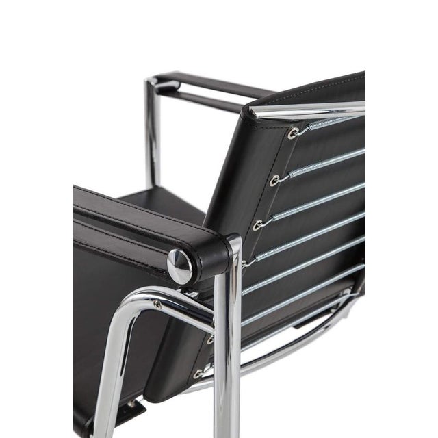 Silver 1 Armchair with Tilting Back by Le Corbusier for Cassina For Sale - Image 8 of 11