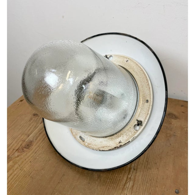 Industrial Factory Hanging Lamp in Black Enamel from Elektrosvit, 1960s For Sale - Image 9 of 13