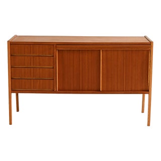 Scandinavian Sideboard with Foldaway Teak Desk, 1960s For Sale