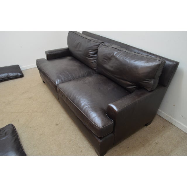Baker Leather Sofa For Sale - Image 17 of 18