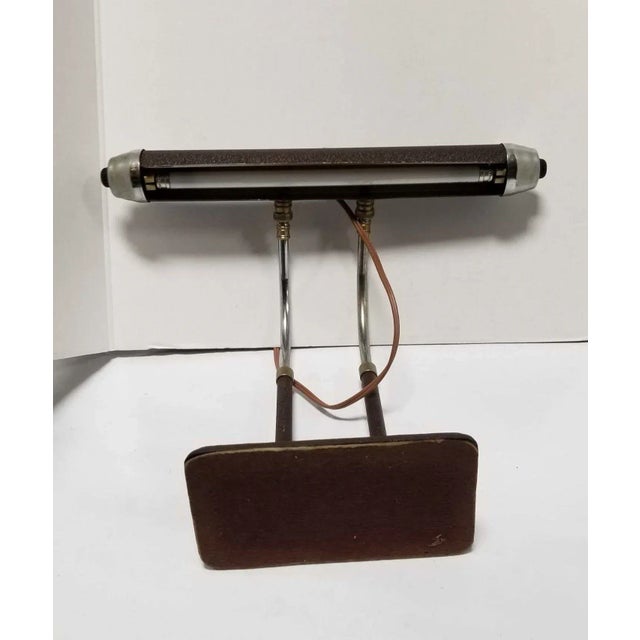 1950s Art Deco Machine Age Chrome Adjustable Flourescent Desk Lamp For Sale - Image 4 of 6