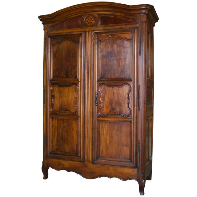 Large Louis XV Armoire in Walnut For Sale - Image 11 of 11