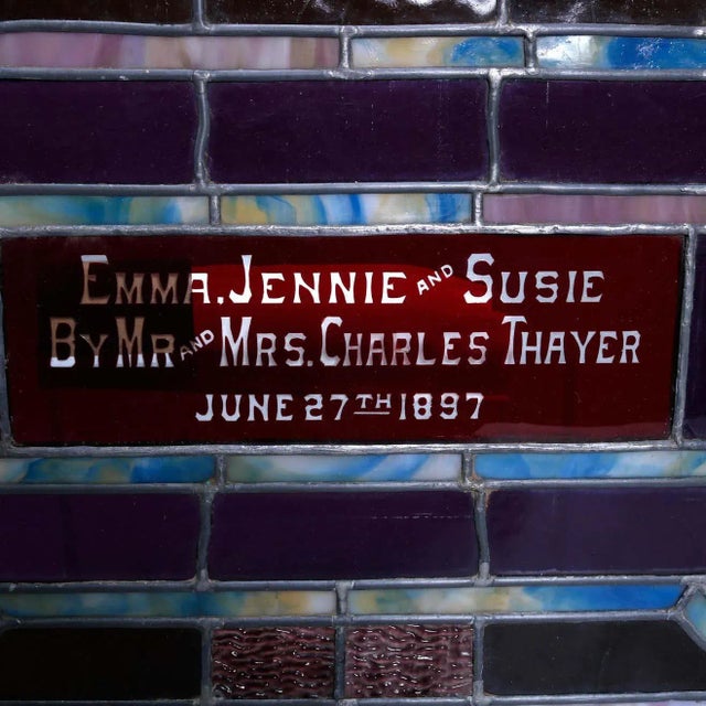 Early 20th Century Early 20th Century Antique Victorian Leaded Stained Glass Window For Sale - Image 5 of 8