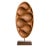 Almond Carved Wood Almond Shaped Scuplture & Base For Sale - Image 8 of 8