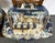 Early 20th Century Vintage Pretzel Back Wood Chairs With New Statement Upholstery- A Pair For Sale - Image 5 of 18