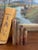 This unique vintage bookend is crafted from what is likely richly variegated onyx marble, featuring natural earth tones in...